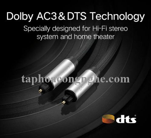 Ugreen 10541 3M màu Xám Dây cáp quang âm thanh 2 đầu dương AV108 30010541